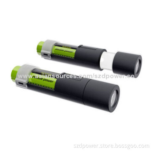 2,200mAh Portable Power Bank with Optimal LED Flashlight, Measuring 23.5 x 94mm